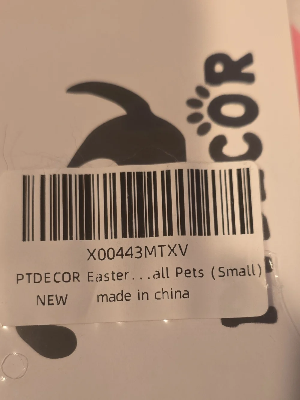 White Easter Pet Bandana for Small Dogs